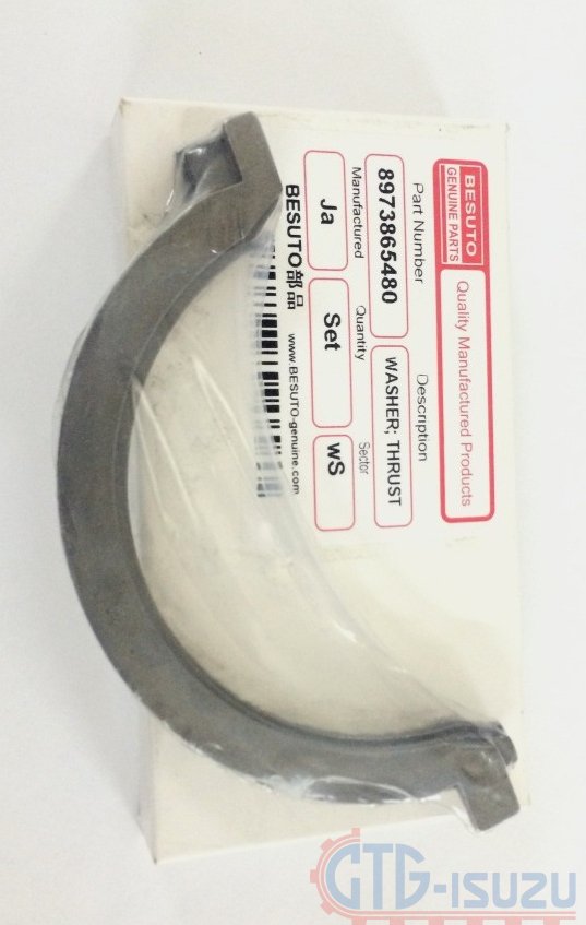 Полукольцо упорное коленчатого вала ISUZU 4HG1/4HE1/4HK1 6HK1/6НН1/6НЕ1 NQR75/NQR71(3шт к-т) BESUTO BS1020-135 (8973865480,8973865490)